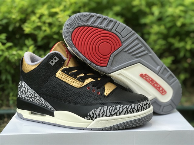 Women Air Jordan 3 Black Gold